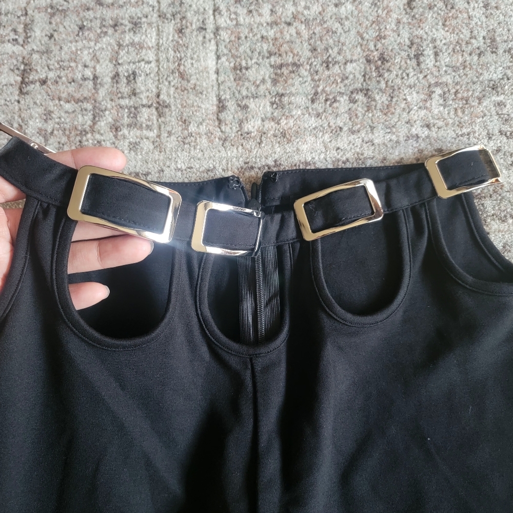 I.AM.GIA Kyla Full‎ Length Tall Mid Rise Cutout Stretch Ponte Flare Pants XXS - Picture 4 of 16